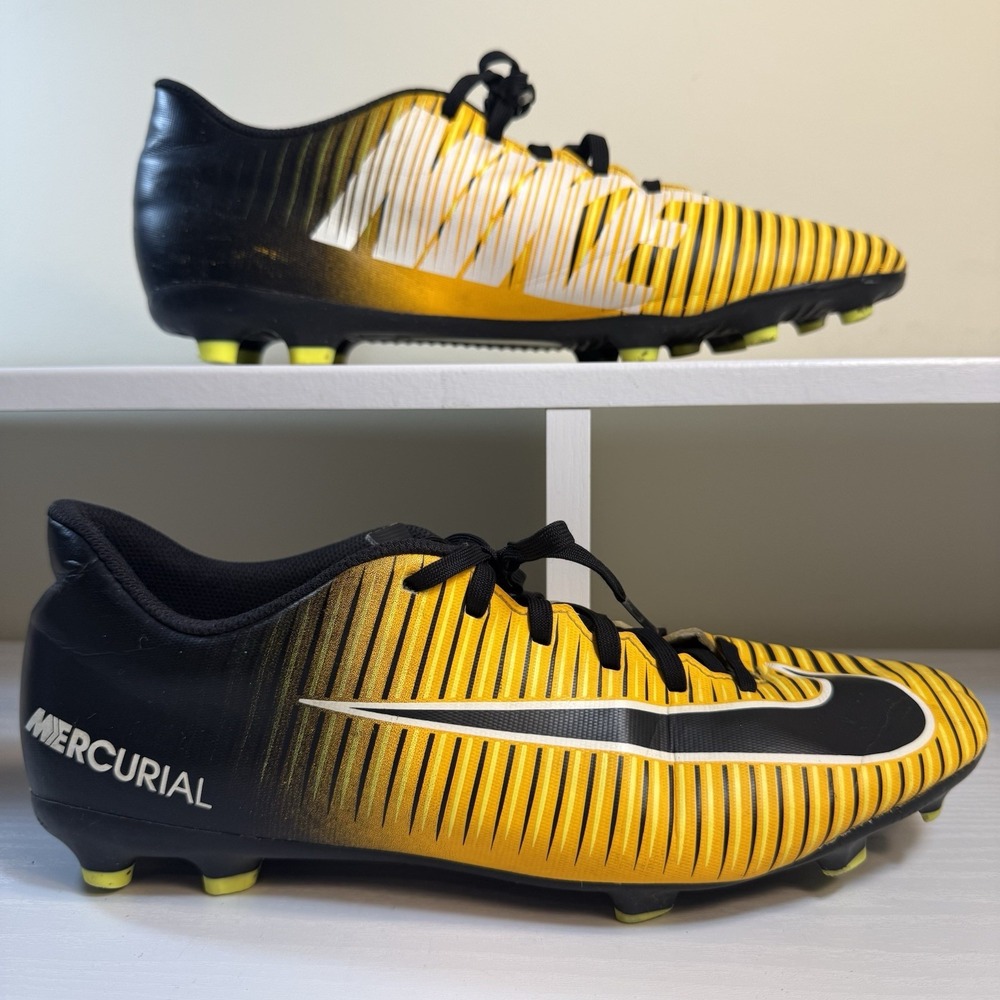 Nike Mercurial Victory VI FG Soccer Cleats Black/Volt/Gray Men's Size‎ 11